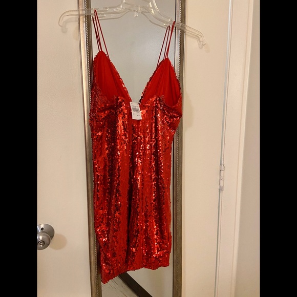 Sequin Dress - Red - Picture 3 of 3